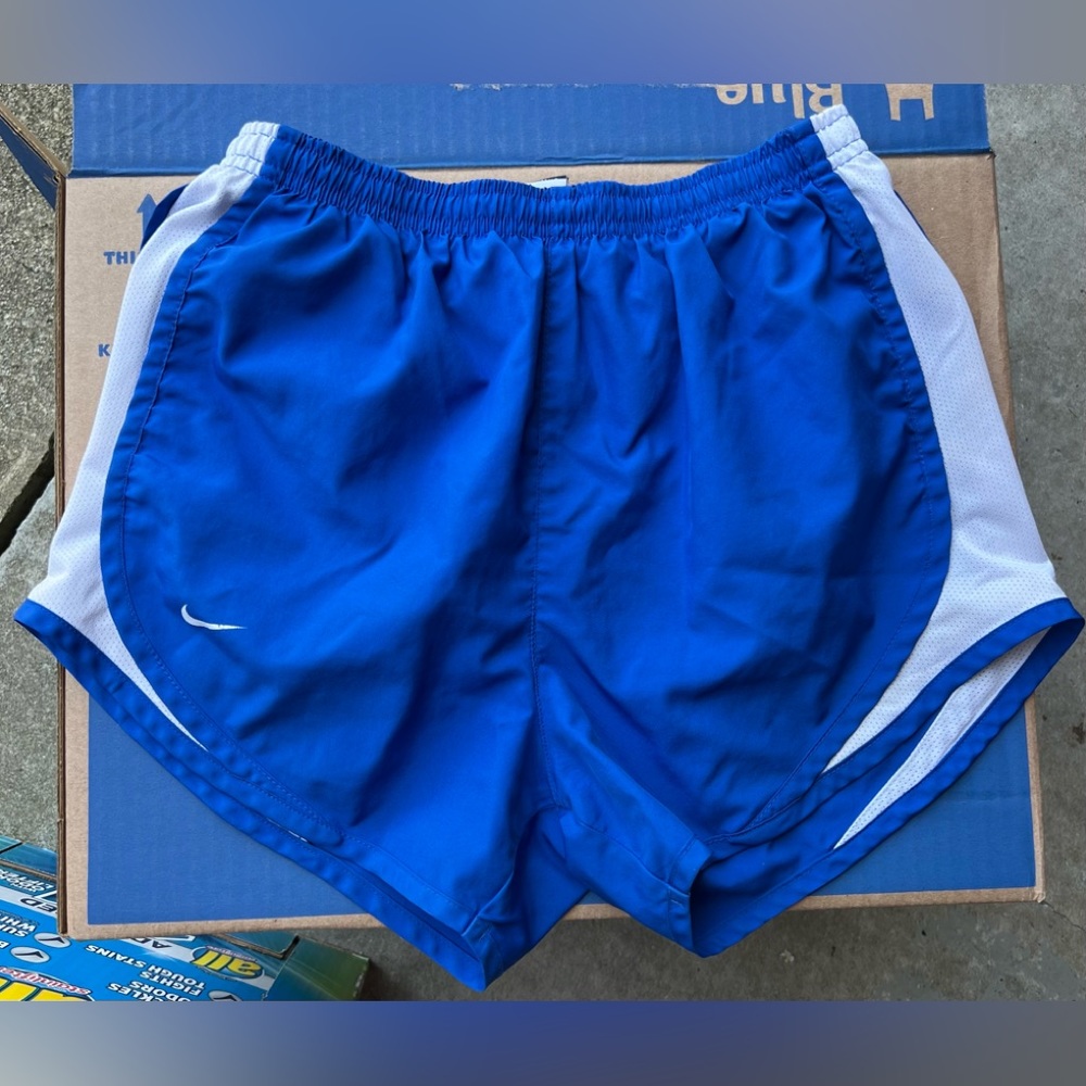 Nike Dri-Fit Blue and White Gym Shorts